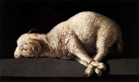 في الصليب تأمُّل للأخ / رشاد ولسن Zurbaran-agnus-dei-lamb-of-god-madrid-1339x800